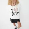 Camiseta de manga media I Love New York White