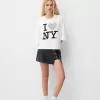Camiseta de manga media I Love New York White