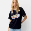 Camiseta deportiva Captain Tsubasa de manga corta Navy
