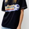 Camiseta deportiva Captain Tsubasa de manga corta Navy