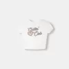 Camiseta espalda abierta con pedrería Cream