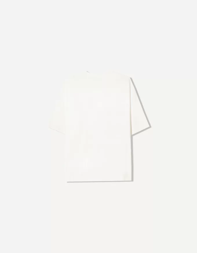 Camiseta estampada con cuello en V y manga corta Off white