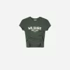 Camiseta estampada manga corta con fruncido Khaki