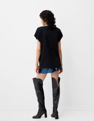 Camiseta estampada sin mangas Black