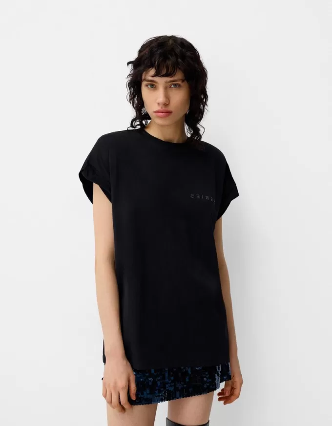 Camiseta estampada sin mangas Black