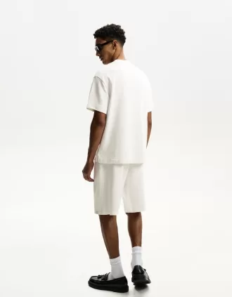Camiseta felpa manga corta White