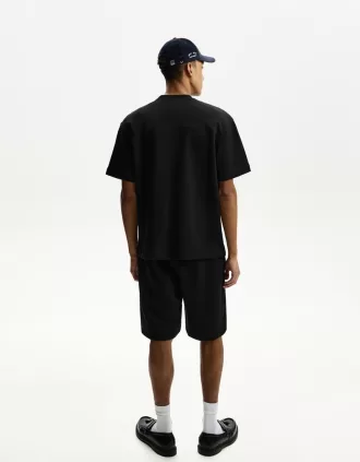 Camiseta felpa manga corta Black