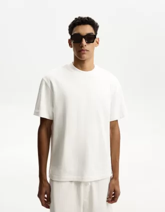 Camiseta felpa manga corta White