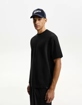 Camiseta felpa manga corta Black