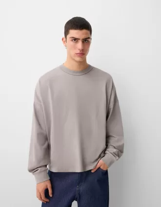 Camiseta gruesa de manga larga Grey