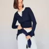 Camiseta henley de manga larga Navy