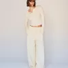 Camiseta henley de manga larga Beige