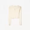 Camiseta henley de manga larga Beige