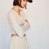 Camiseta henley de manga larga Beige