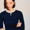 Camiseta henley de manga larga Navy