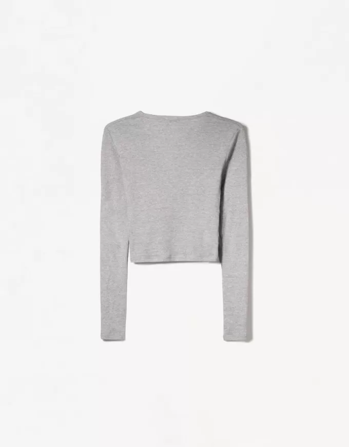 Camiseta henley de manga larga Grey