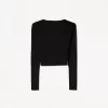 Camiseta henley de manga larga Black