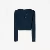 Camiseta henley de manga larga Navy