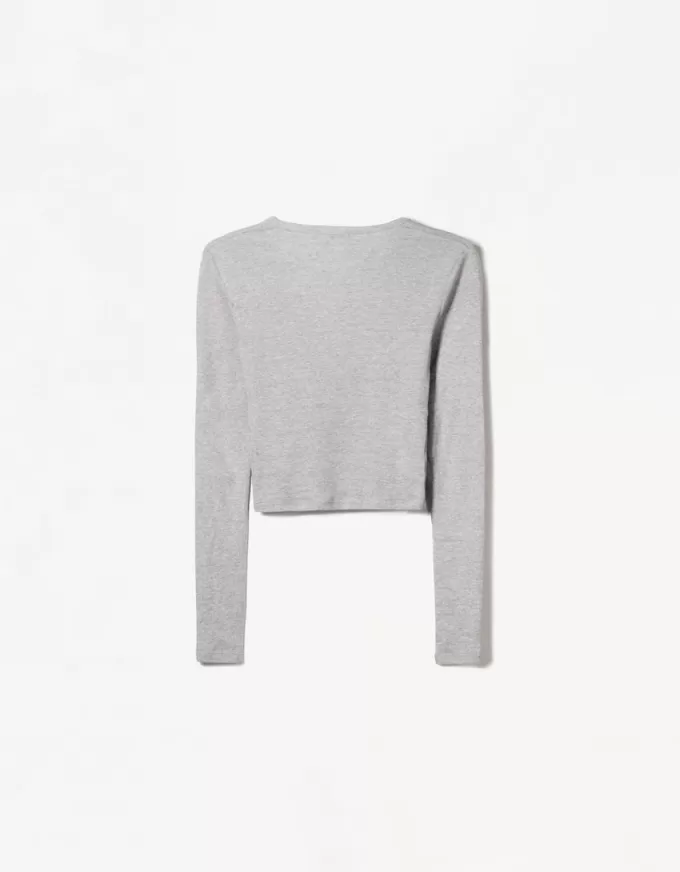 Camiseta henley de manga larga Grey