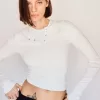Camiseta henley de manga larga Off white