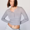Camiseta henley de manga larga Grey