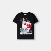 Camiseta manga corta Hello Kitty y sus amigos Black