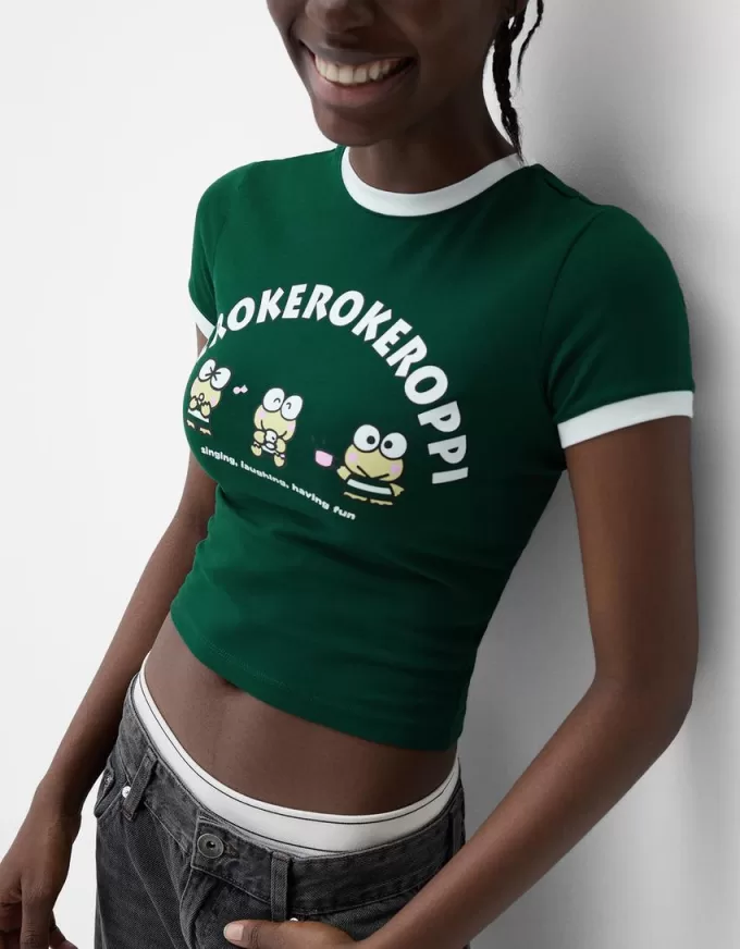 Camiseta manga corta Kerokeroderoppi Green