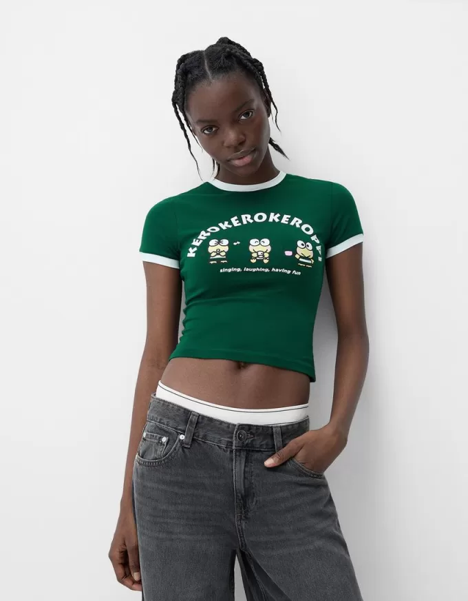 Camiseta manga corta Kerokeroderoppi Green