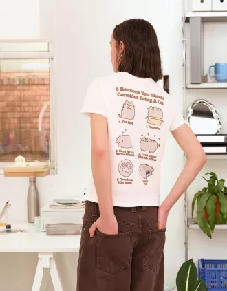 Camiseta manga corta Pusheen White