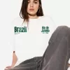 Camiseta manga corta con estampado White