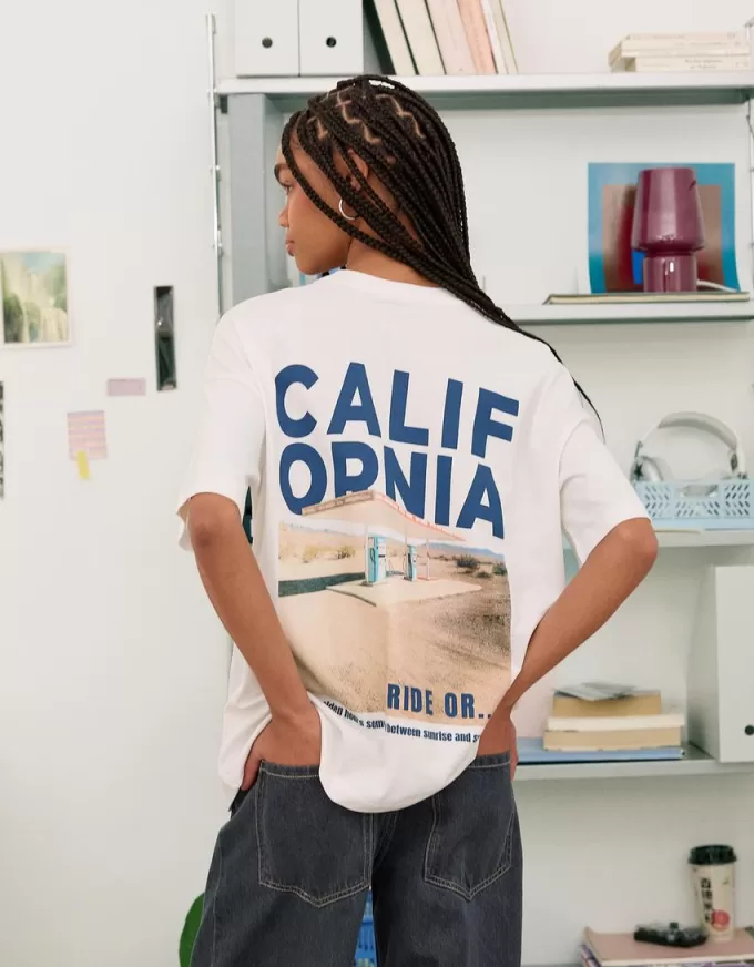 Camiseta manga corta con estampado White