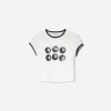 Camiseta manga corta con estampado White