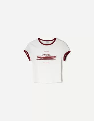 Camiseta manga corta con estampado Off white