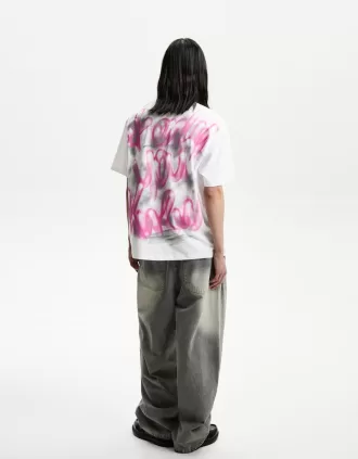Camiseta manga corta con estampado White