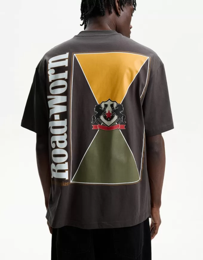 Camiseta manga corta con estampado Grey