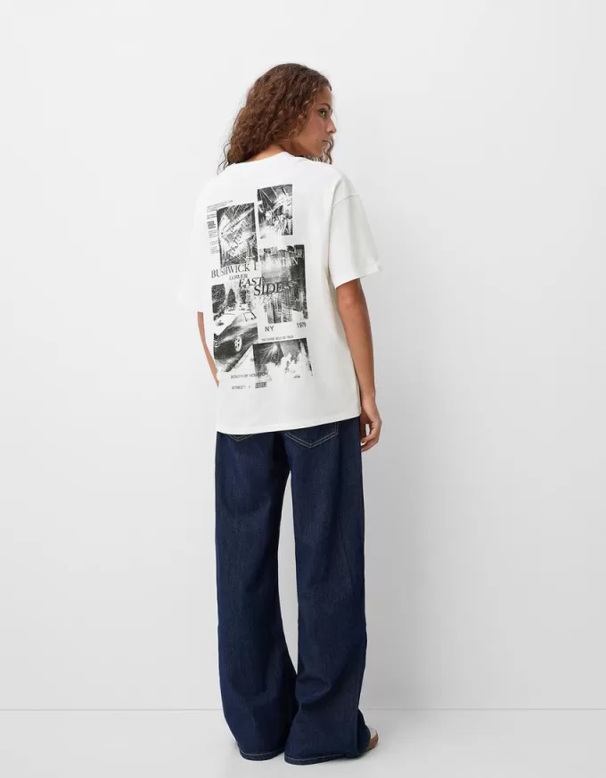 Camiseta manga corta con estampado Off white