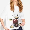 Camiseta manga corta con estampado White