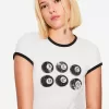 Camiseta manga corta con estampado White