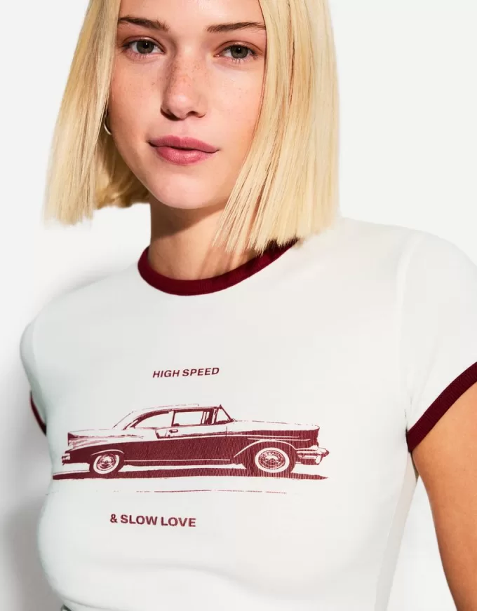 Camiseta manga corta con estampado Off white