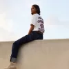 Camiseta manga corta con estampado White