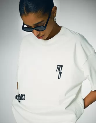 Camiseta manga corta con estampado White / Black