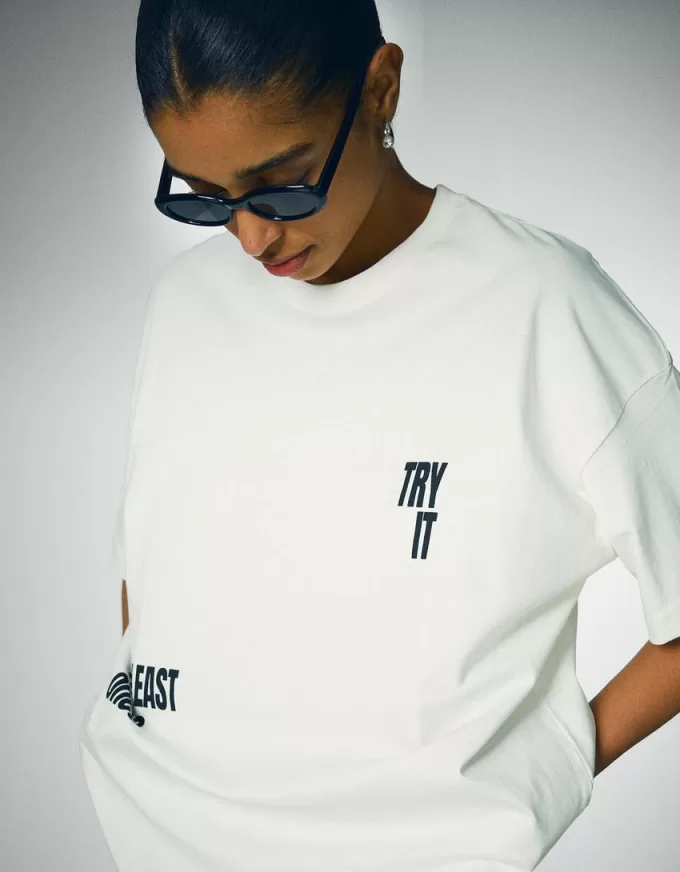Camiseta manga corta con estampado White / Black