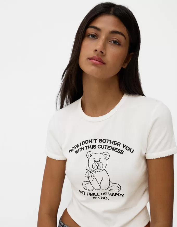 Camiseta manga corta con estampado Off white