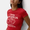 Camiseta manga corta con estampado Red