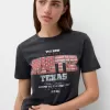 Camiseta manga corta con estampado Grey