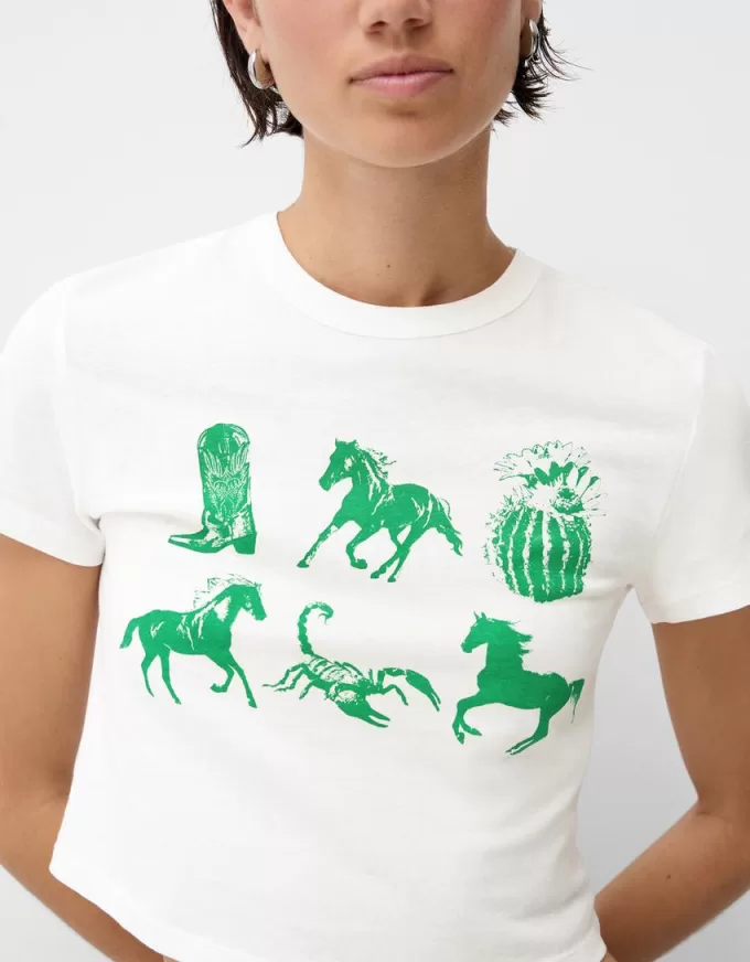 Camiseta manga corta con estampado Off white