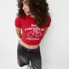 Camiseta manga corta con estampado Red
