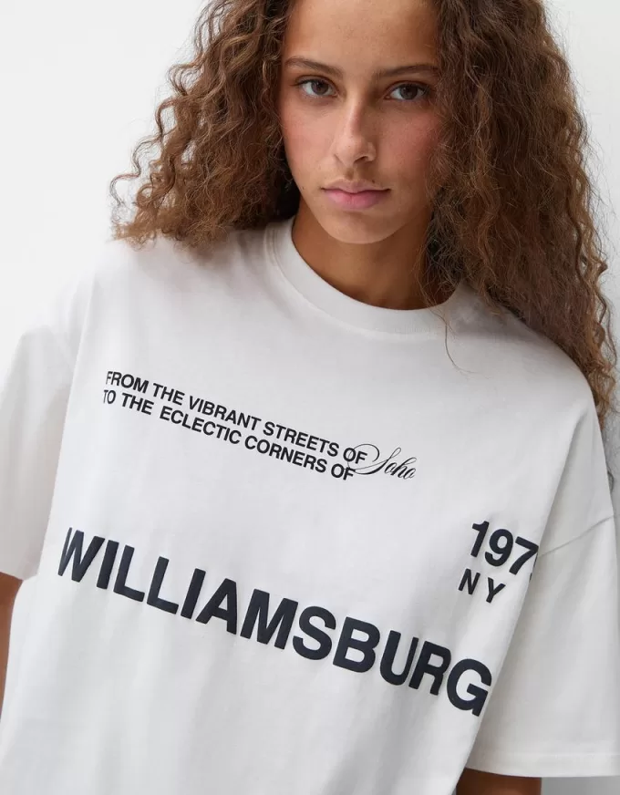 Camiseta manga corta con estampado Off white
