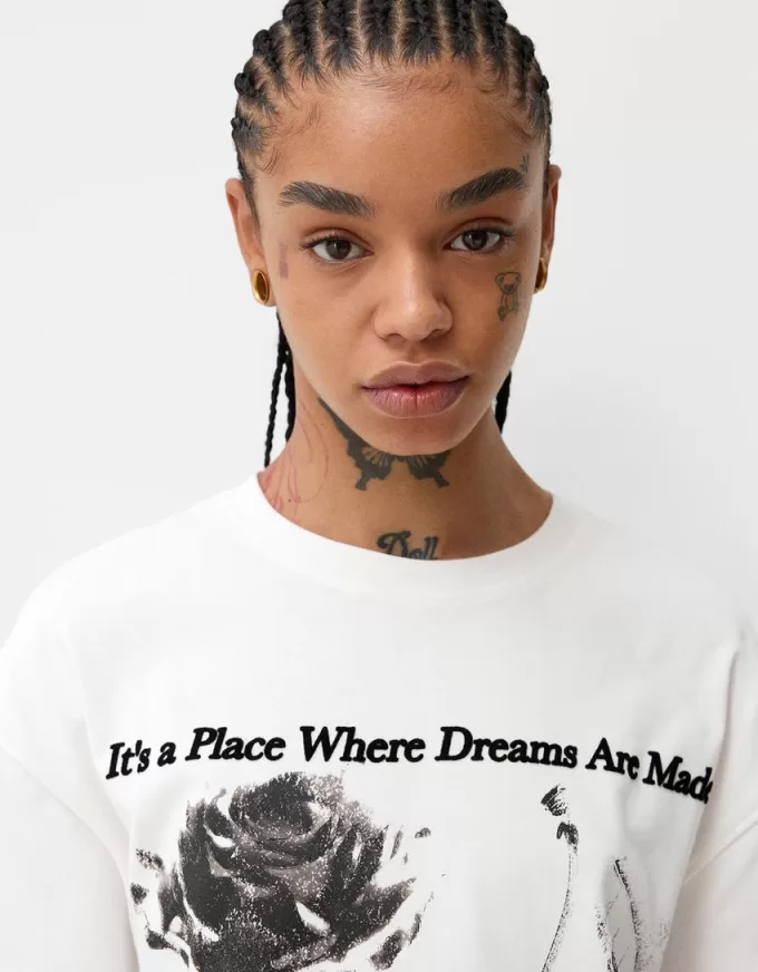 Camiseta manga corta con estampado Off white