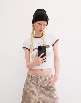 Camiseta manga corta con estampado Off white